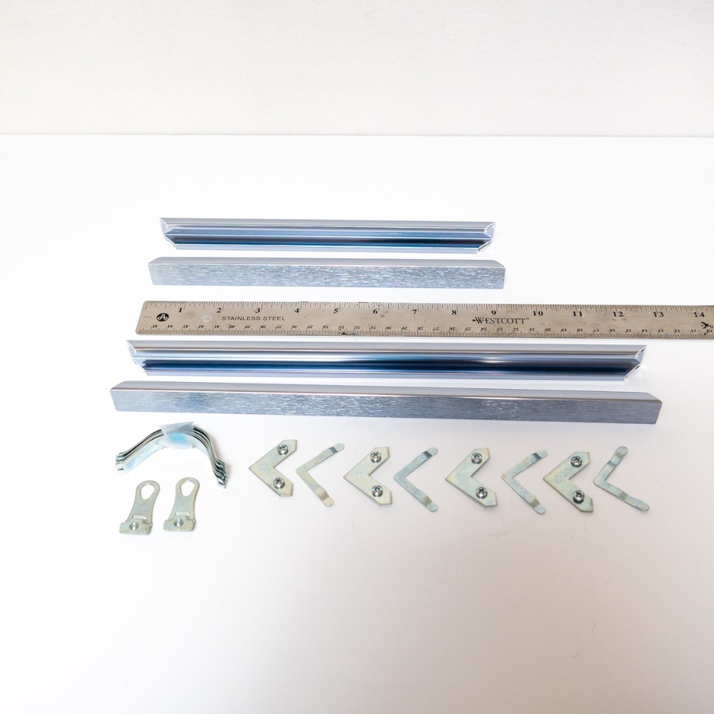 Like new Shiny Pewter metal frame kit - Graphic Dimensions